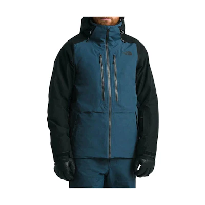 TNF Blue Logo Print Zip-Up Hooded Hard-Shell Jacket NF0A3M21-G3M