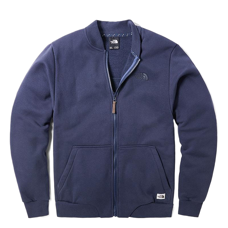 TNF Blue Logo Zip-Up Jacket for Men - Outdoor & Casual Wear NF0A3VTP-H2G