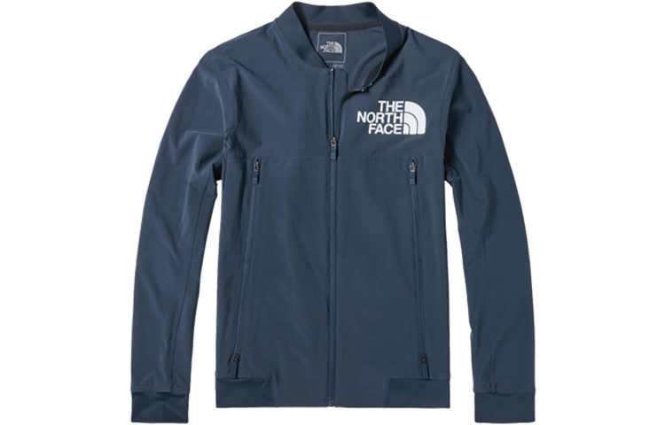 TNF Blue Long-Sleeve Outdoor Jacket - Waterproof & Windproof NF0A4NCT-H2G