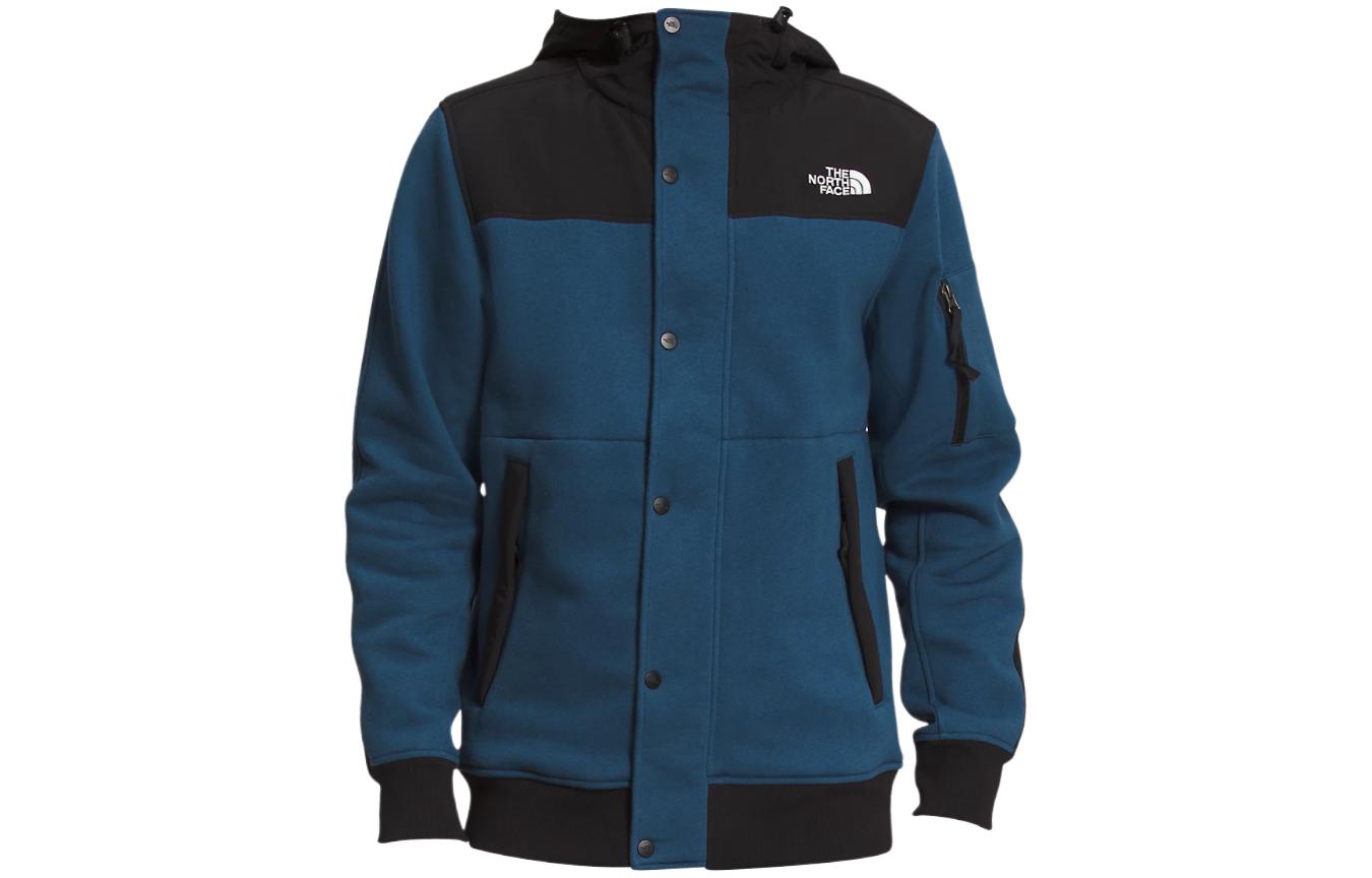 TNF Blue Loose-Fit Logo Print Hooded Jacket NF0A3XEFHDC