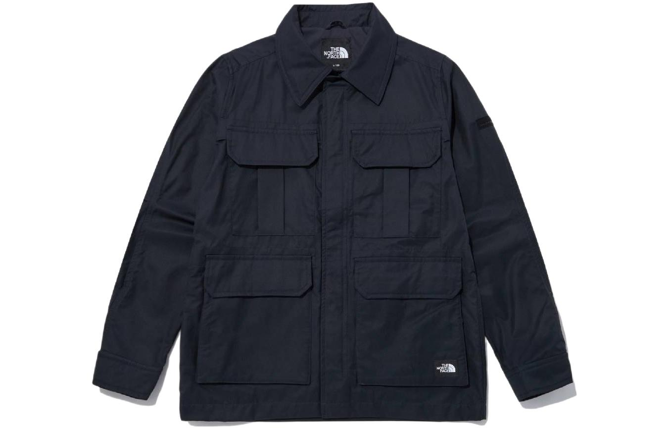 TNF Blue Outdoor Workwear Jacket Unisex with Logo Patch & Multiple Pockets NJ3BN51B