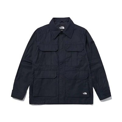 TNF Blue Outdoor Workwear Jacket Unisex with Logo Patch & Multiple Pockets NJ3BN51B