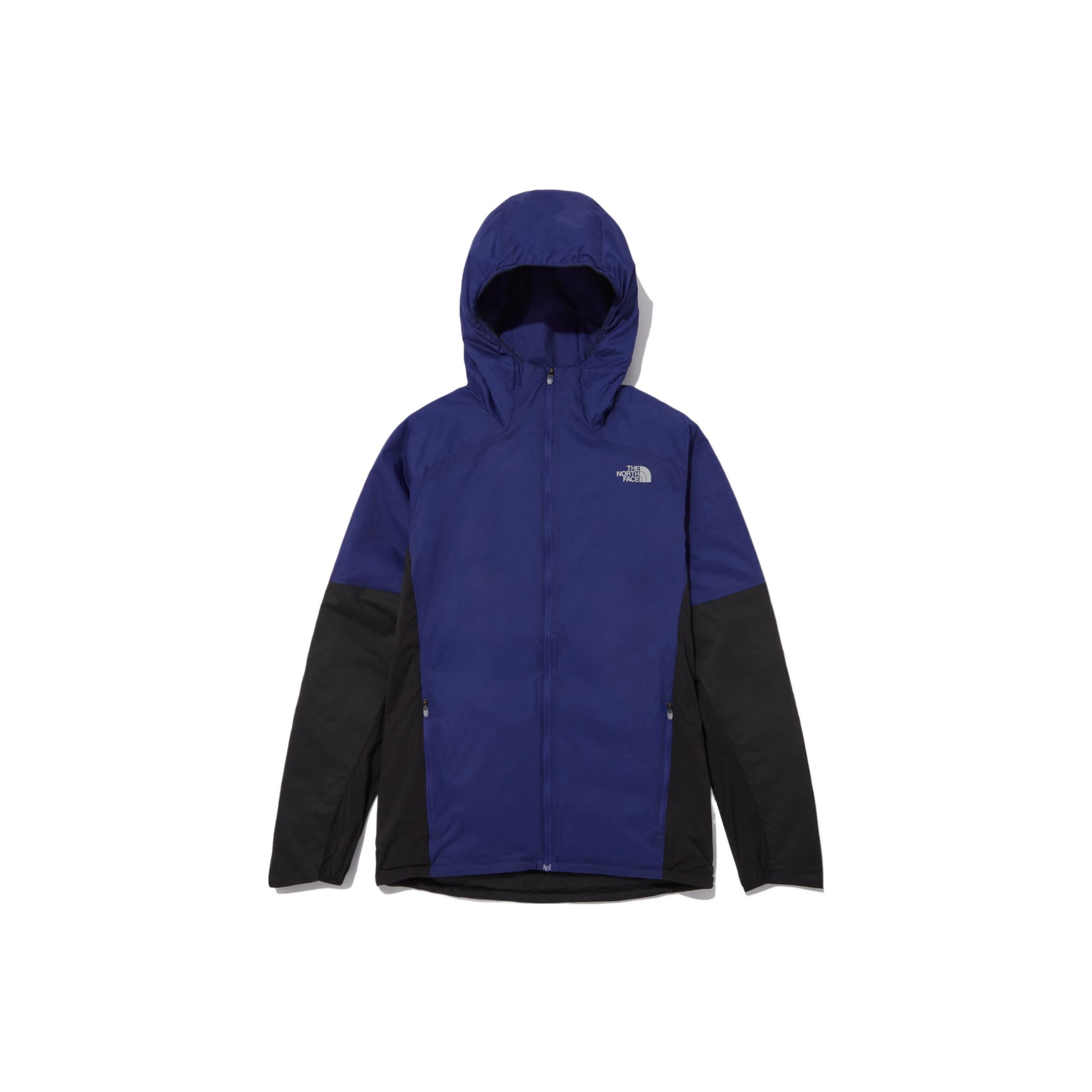 TNF Blue Patchwork Logo Print Hooded Zip Jacket NJ2HN70B 圖 2