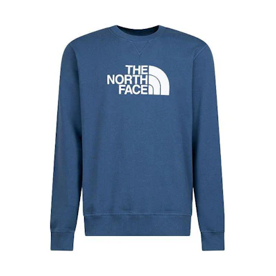 TNF Blue Pullover Crewneck Sweatshirt with Logo Print NF0A4T1E-HDC
