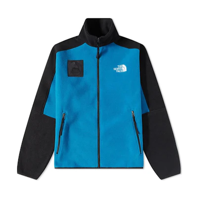 TNF Blue Retro Sport Jacket with Logo Patch and Side Zipper Pocket NF0A5J5H-M19