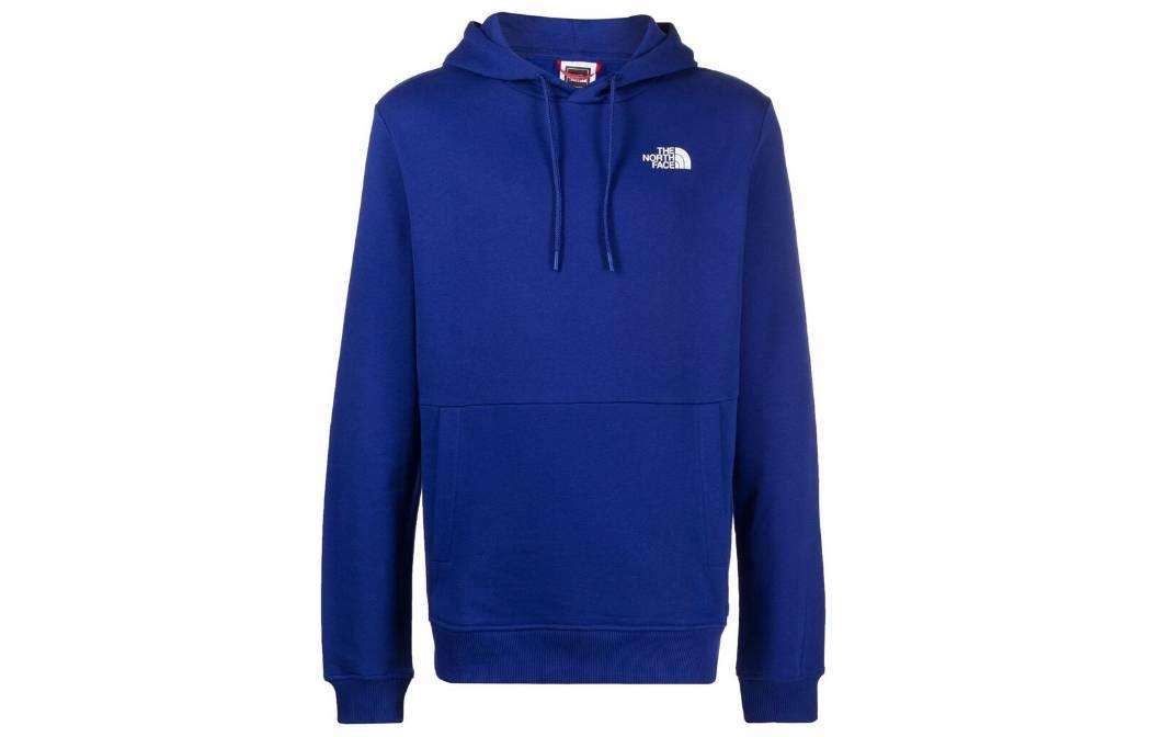 TNF Blue Solid Color Hoodie Long Sleeve NF0A7X2G40S1BLUE