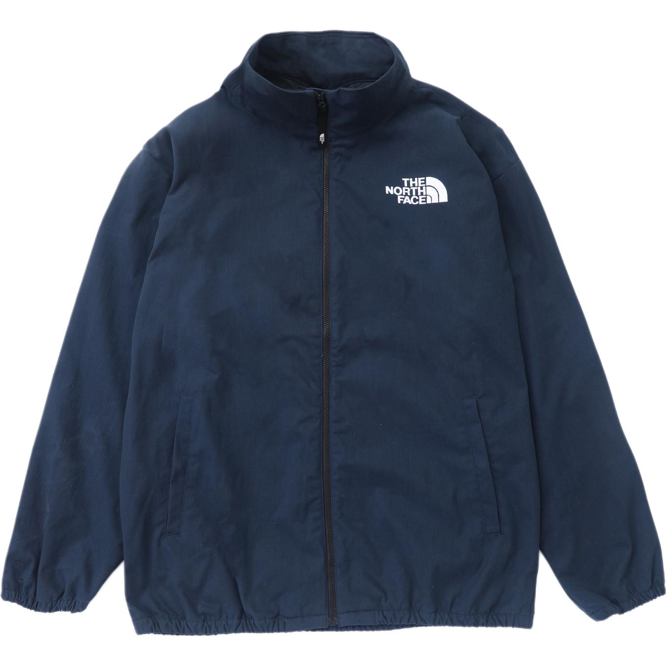 TNF Blue Solid Logo Embroidered Loose Fit Zip Jacket Unisex NI3BP71L 圖 2