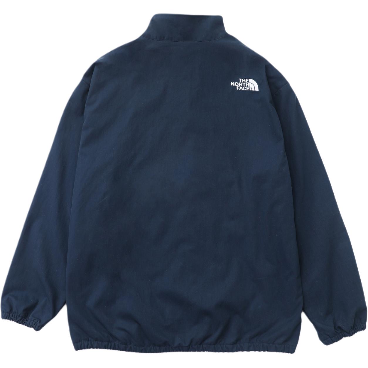 TNF Blue Solid Logo Embroidered Loose Fit Zip Jacket Unisex NI3BP71L 圖 3