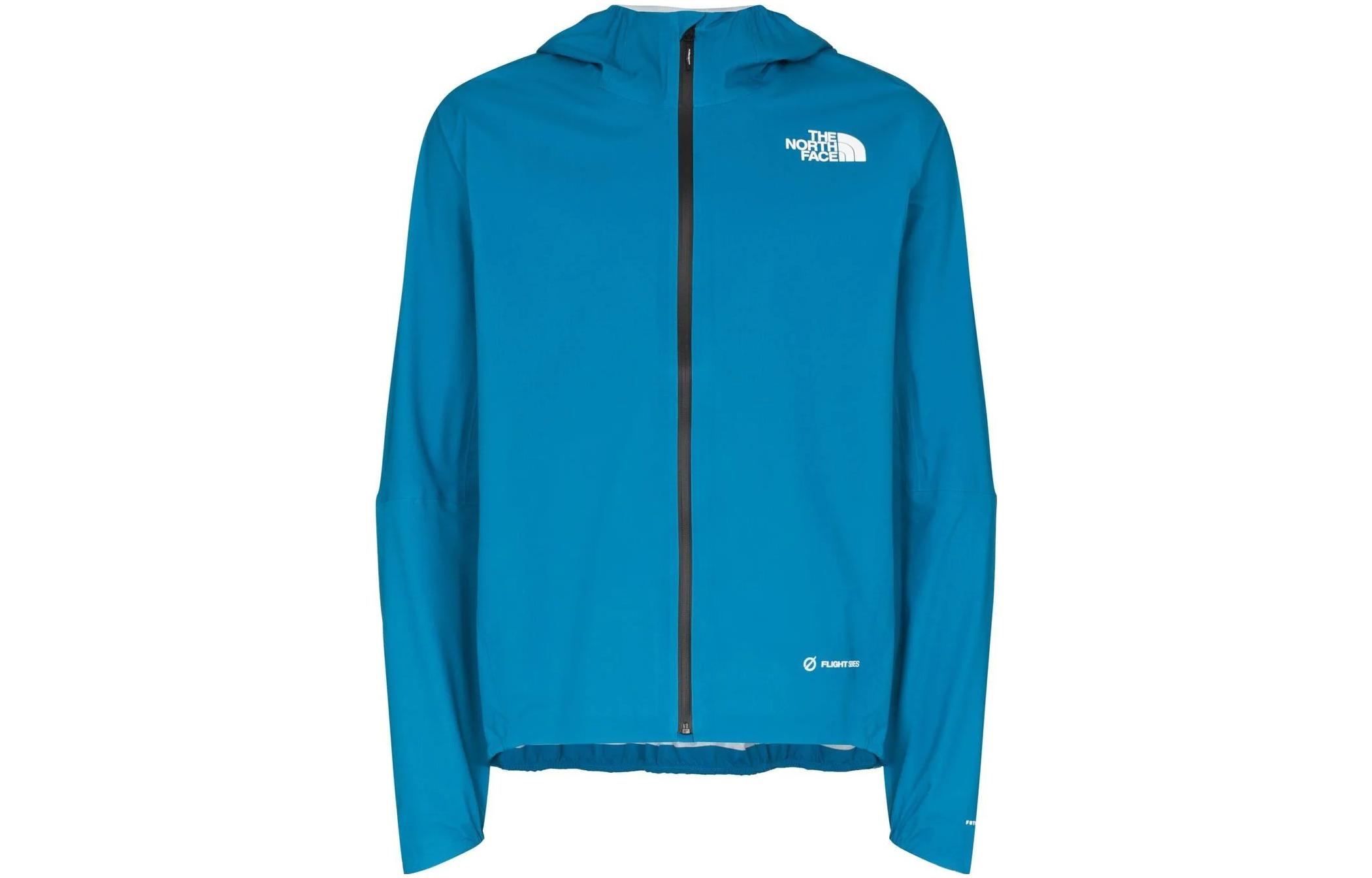 TNF Blue Solid Logo Print High Neck Hoodie Jacket NF0A536F-M19