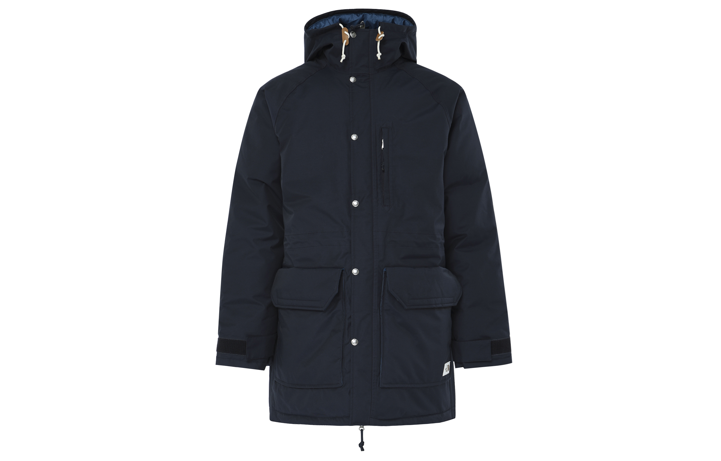 TNF Blue Solid Thick Hooded Down Jacket NF0A5GH3-Z3M