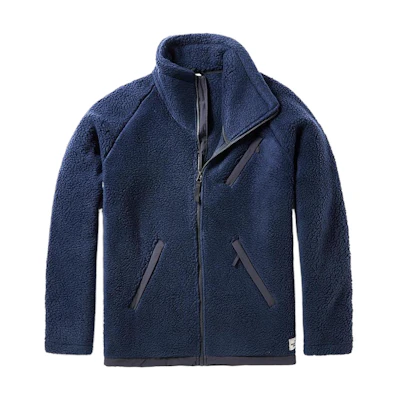 TNF Blue Solid Warm Stretch Zip-Up Sweatshirt NF0A3VUX-H2G