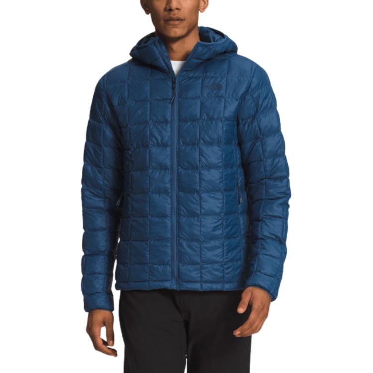 TNF Blue Solid Zip-Up Hooded Jacket NF0A5GLL-HDC