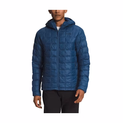 TNF Blue Solid Zip-Up Hooded Jacket NF0A5GLL-HDC