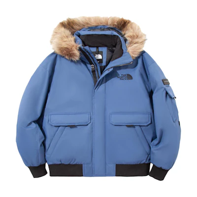 TNF Blue Unisex Fashion Hooded Zip-Up Down Jacket NI1DP56D
