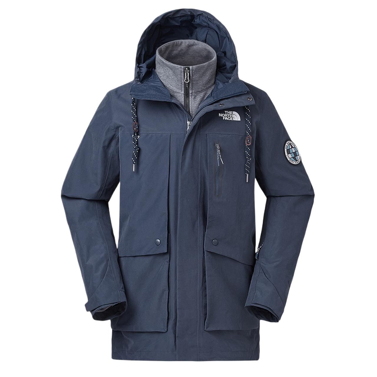 TNF Blue Waterproof 3-in-1 Hooded Jacket Unisex NF0A46F5-H2G