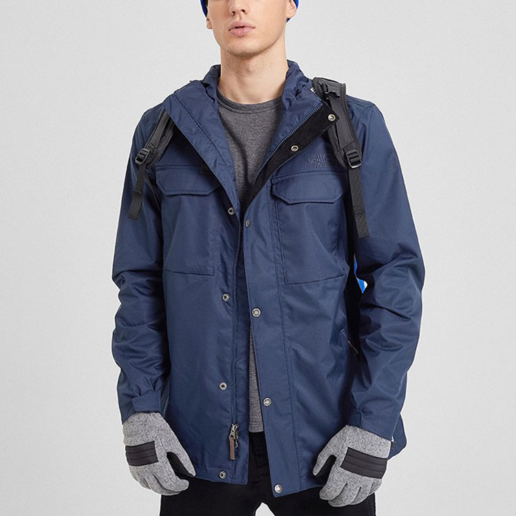 TNF Blue Waterproof Hooded Outdoor Utility Jacket NF0A3VTN-H2G 圖 4