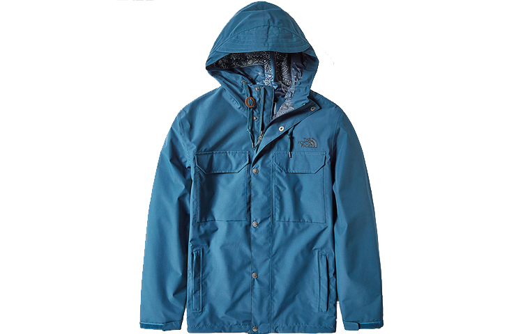 TNF Blue Waterproof Outdoor Jacket with Hood 497F-N4L