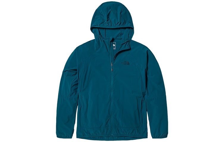 TNF Blue Waterproof Windbreaker Jacket with Logo NF0A7WD1-EFS