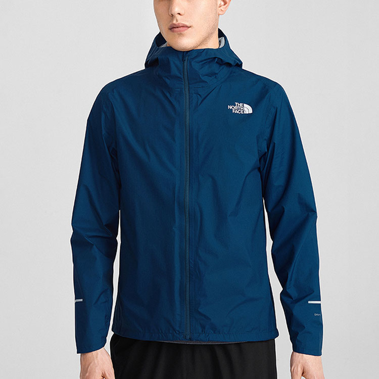 Details for The North Face Jaket Biru Tahan Air Angin dengan Hoodie Bernapas. NF0A536G-BH7
