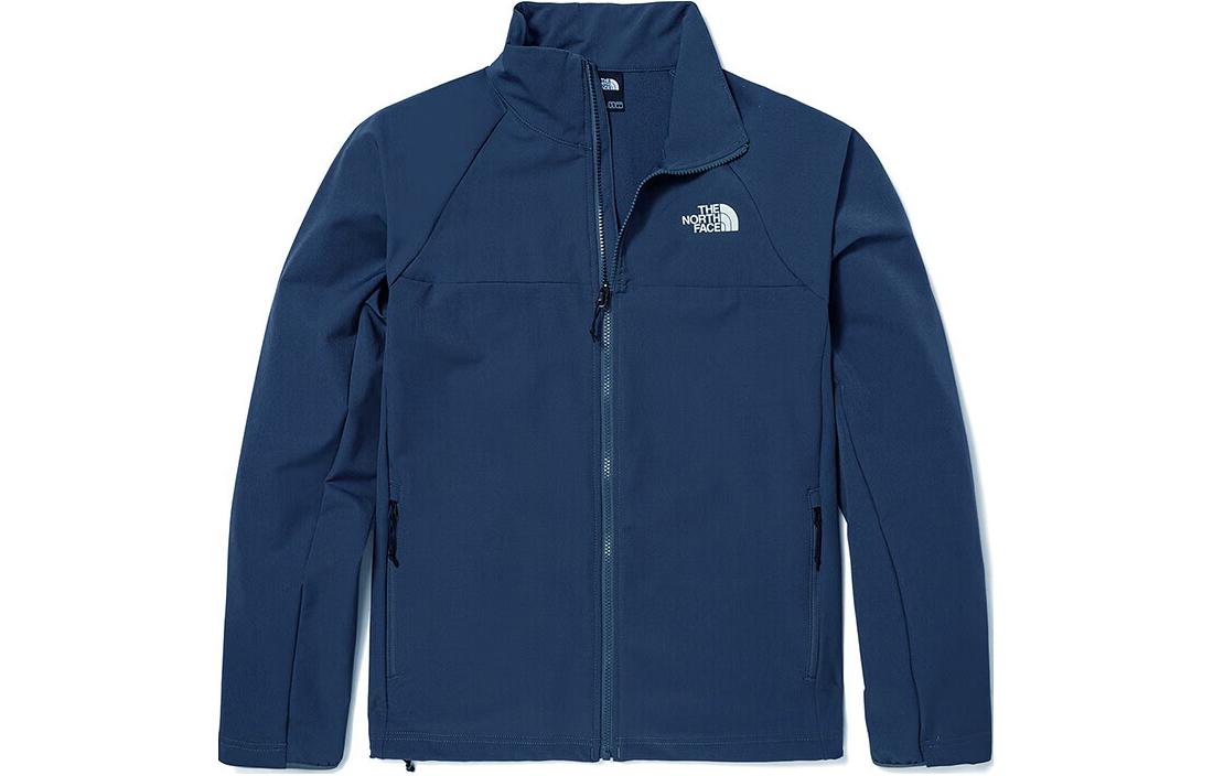 TNF Blue Windproof Outdoor Jacket with Stand Collar NF0A8AUP-HDC