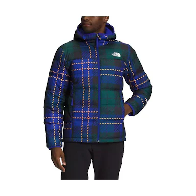 TNF Blue Zip-Up Hoodie Jacket with Checkered Details NF0A833E-9D1