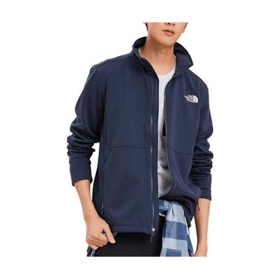 TNF Blue Zip-Up Logo Jacket with Stand Collar NF0A3RKO-H2G