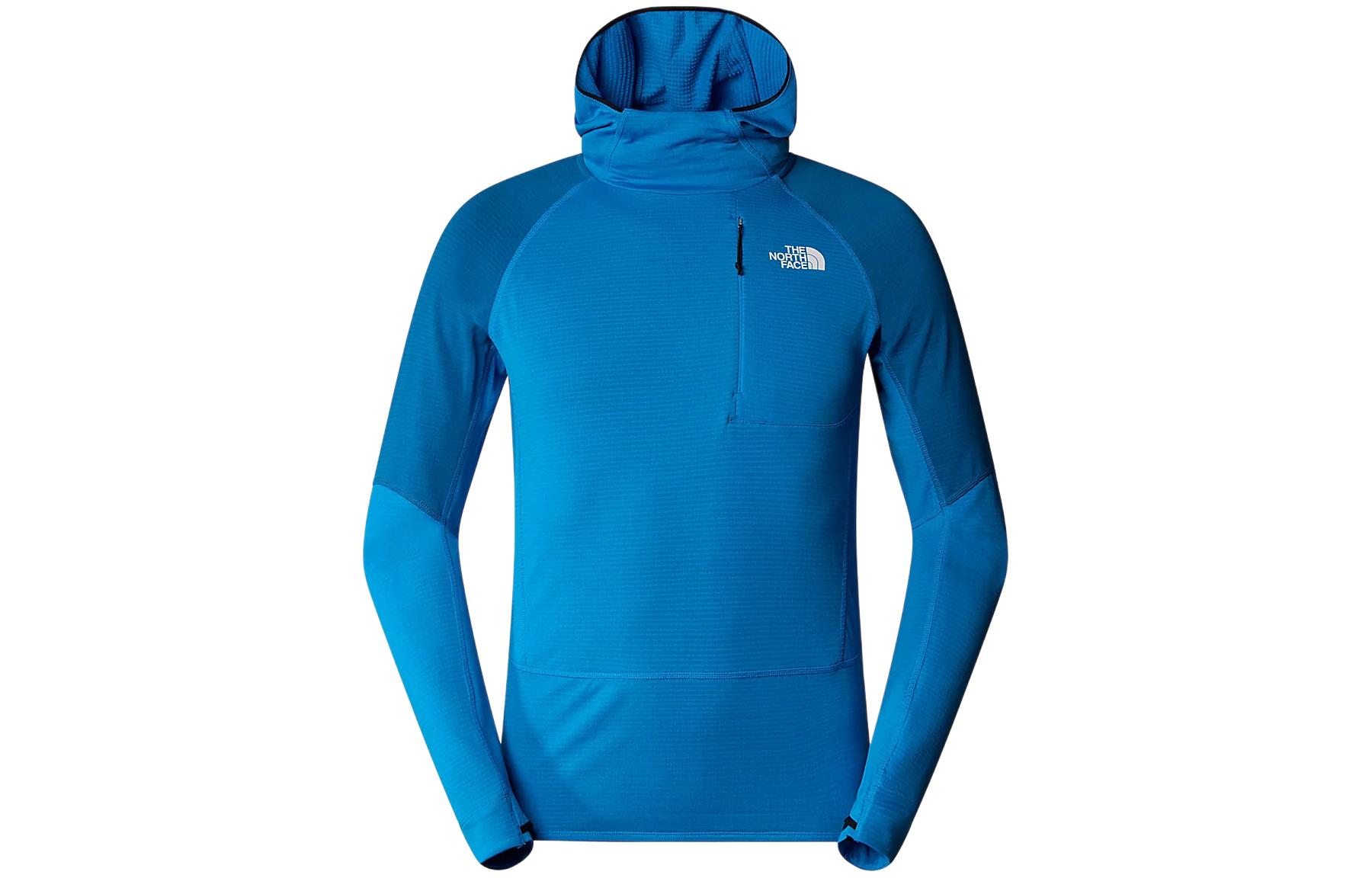 TNF Bolt Polartec Power Grid Colorblock Logo Hoodie Jacket Blue NF0A87J9-WIV