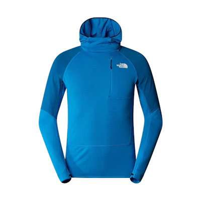 TNF Bolt Polartec Power Grid Colorblock Logo Hoodie Jacket Blue NF0A87J9-WIV