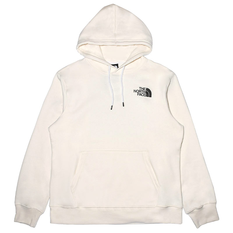 TNF Box NSE Logo Hoodie White Mens Long Sleeve with Drawstring NF0A7UNS-Q4C