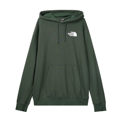 TNF Box NSE Pullover Hoodie Green - Logo Long Sleeve NF0A7UNS-I0P