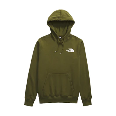 TNF Box NSE Pullover Hoodie Olive Green with Back Logo Print NF0A7UNS-PIB