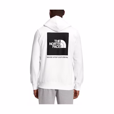 TNF Box NSE Pullover Hoodie White - Back Logo Print NF0A7UNS-OOL