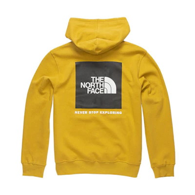 TNF Box NSE Yellow Hoodie Men’s with Logo Print on Back NF0A7UNS-81U