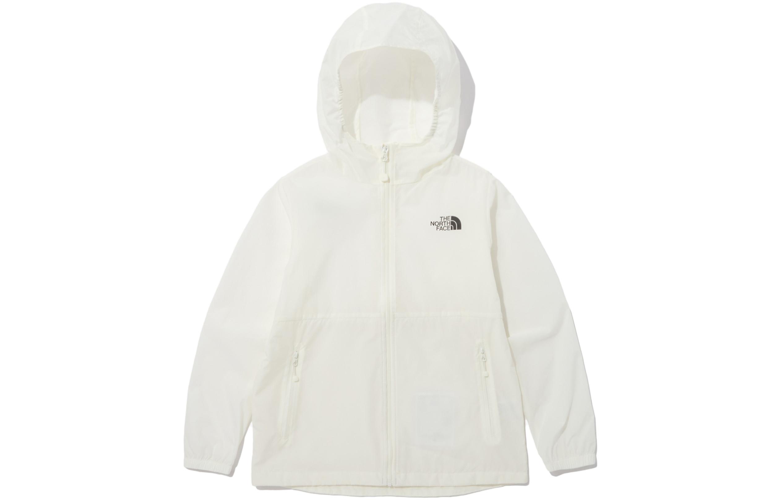 TNF Boys' White Logo Print Zip-Up Hoodie Jacket NJ3LP06V