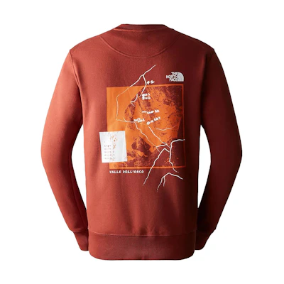 TNF Brandy Brown Logo Print Crewneck Pullover Sweatshirt Men NF0A8523-UBC