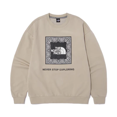 TNF Brown Bandana Print Crewneck Sweatshirt NM5MN60D
