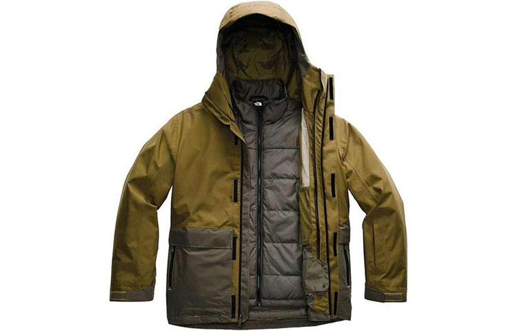TNF Brown Colorblock Detachable Hood Jacket NF0A7RCM-5YM