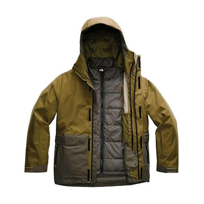 TNF Brown Colorblock Detachable Hood Jacket NF0A7RCM-5YM