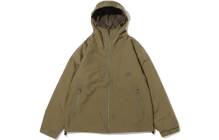 TNF Brown Colorblock Embroidered Logo Hooded Jacket NP71933-BN