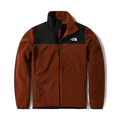 TNF Brown Colorblock Fleece Outdoor Jacket NF0A49AE-UBC