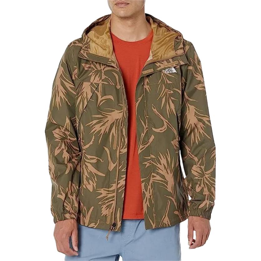 TNF Brown Graphic Print Waterproof Hooded Jacket NF0A7QEY-IR0