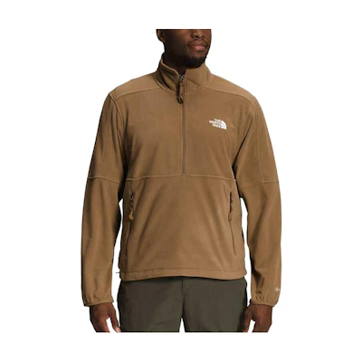 TNF Brown Half-Zip Logo Printed Long-Sleeve Jacket NF0A7ZXV-173