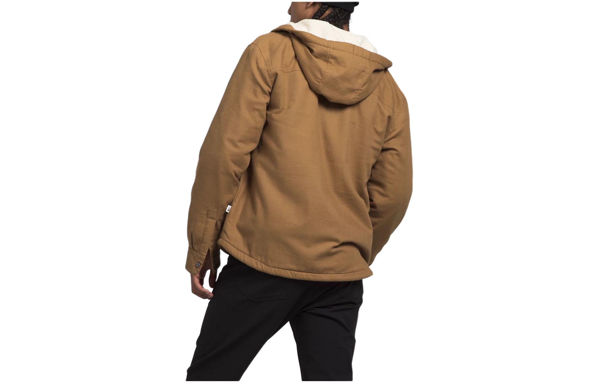 TNF Brown Hooded Campshire Shirt Fleece Jacket Coat NF0A7USO-173 圖 3