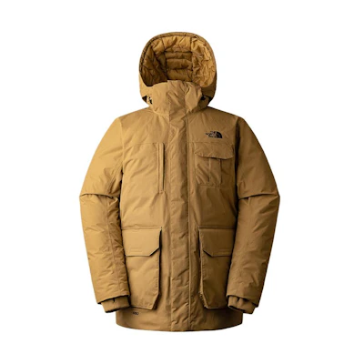 TNF Brown Hooded Waterproof Down Jacket 550 Fill Power NF0A88R3-173
