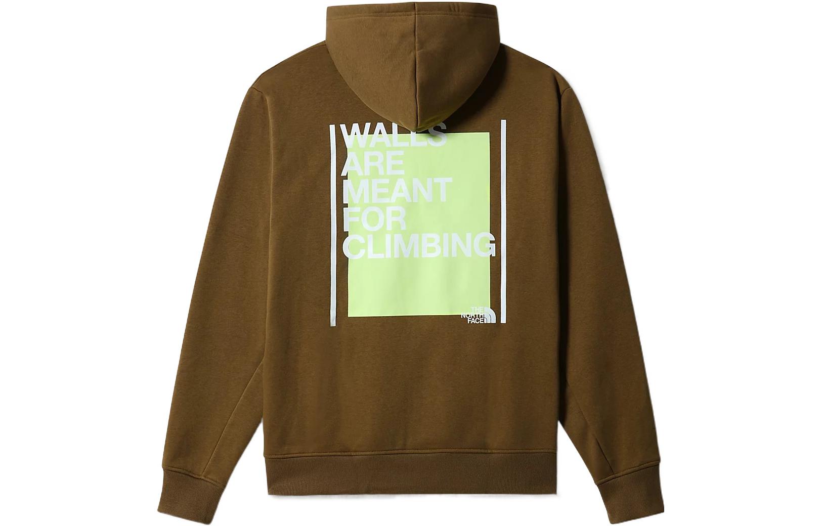 TNF Brown Hoodie with Back Letter Graphic Print NF0A7QA3-37U