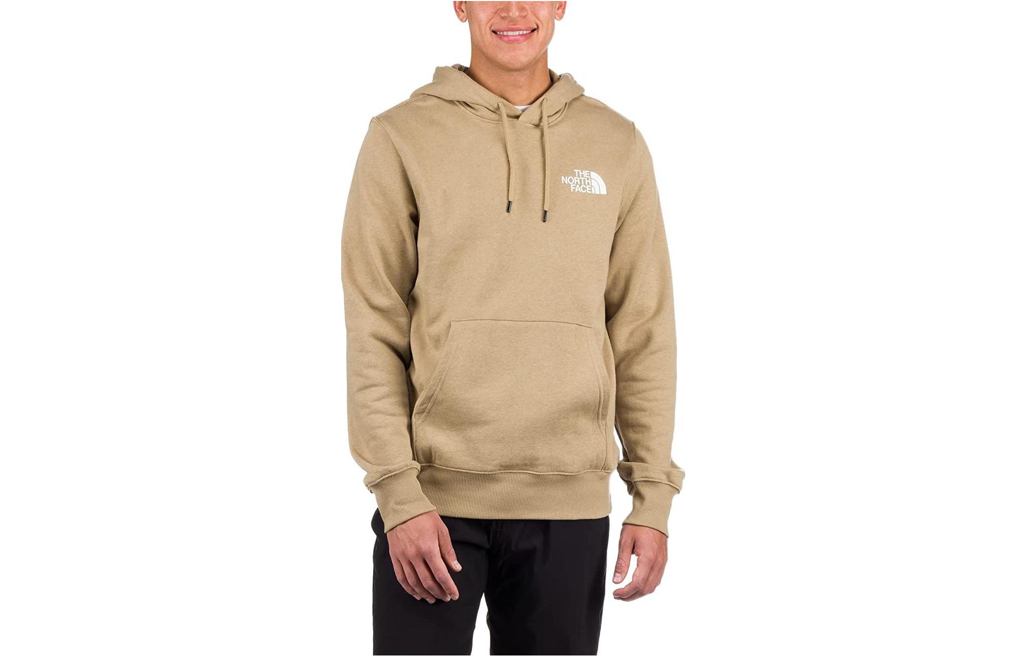 TNF Brown Hoodie with Logo Print and Solid Color Design NF0A7R9H-PLX