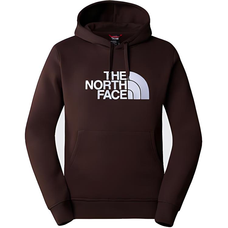 TNF Brown Hoodie with Logo Print and Solid Color Design NF00AHJYI-0I1
