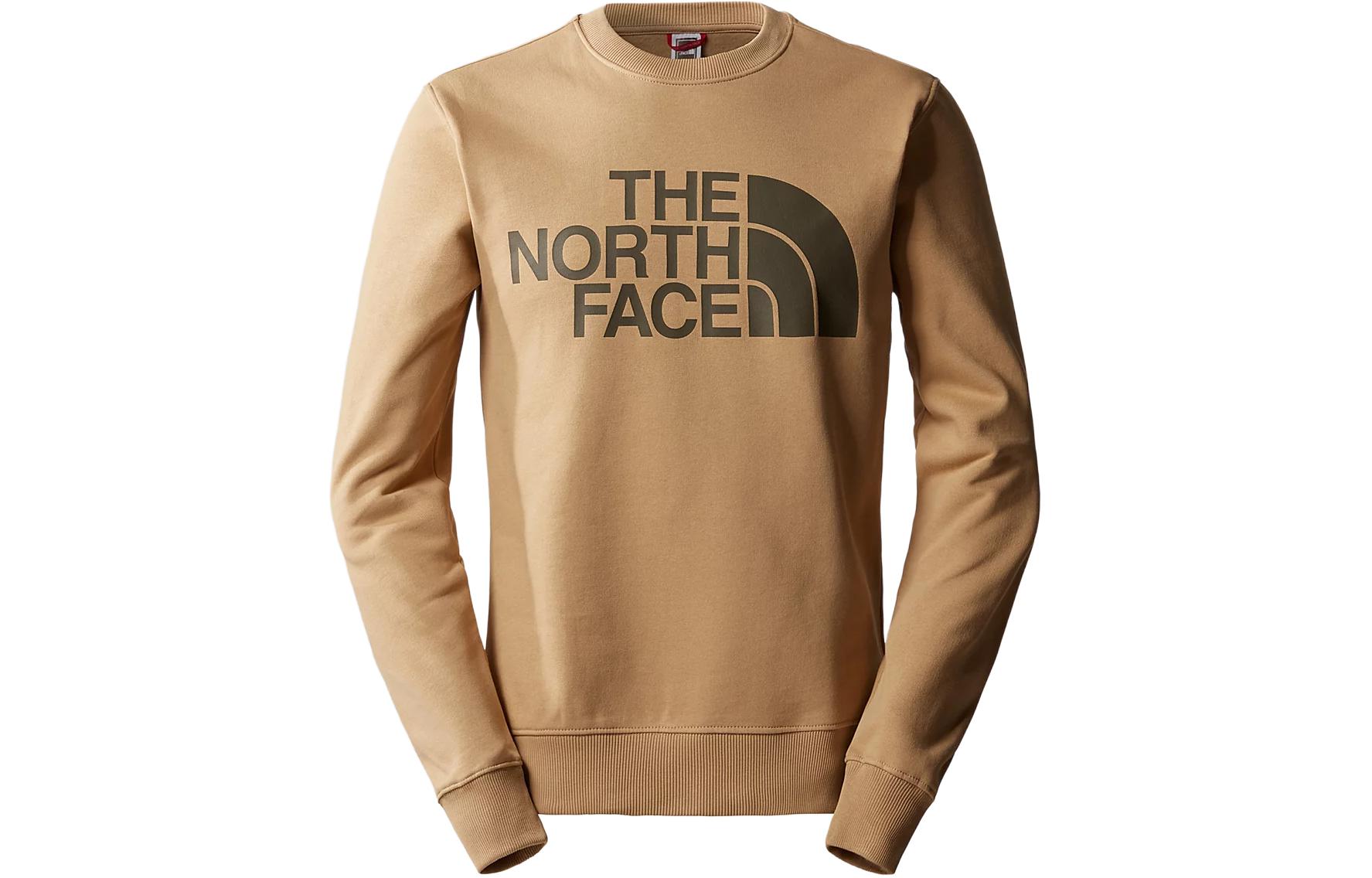 TNF Brown Logo Print Crewneck Long-Sleeve Sweatshirt NF0A4M7W-LK5
