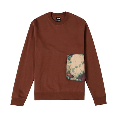 TNF Brown Logo Print Crewneck Sweatshirt NF0A7QT2-6S2
