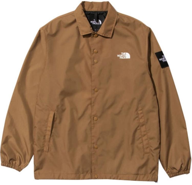the-north-face-brown-long-sleeve-button-up-logo-jacket-np-72130-ub
